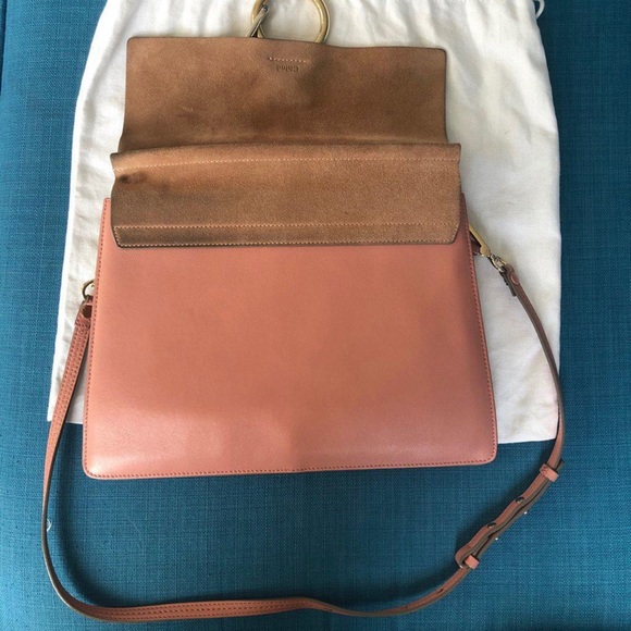 Chloe Medium Faye Shoulder Bag - Misty Rose - Picture 11 of 12